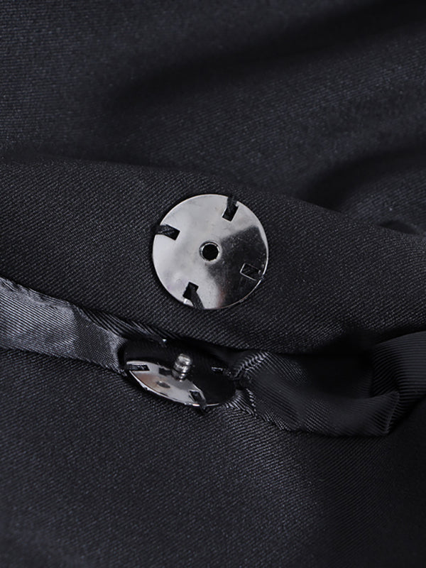 Women's Embroidered Jacquard Blazer with Tassel Hem - Professional Office Wear