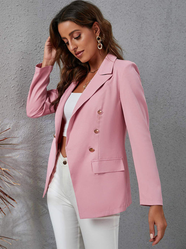 Temperament cross-border long sleeved small suit jacket women's versatile