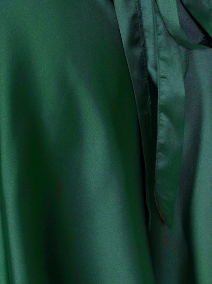 High Waist Wrap Skirt Women Tie Chiffon Satin Mini Skirt