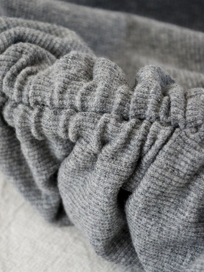 Knit Rib Skirt Women Side Drawstring Stretch Ruffle Mini Skirt