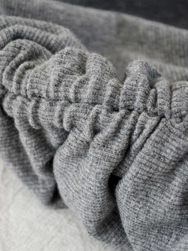 Knit Rib Skirt Women Side Drawstring Stretch Ruffle Mini Skirt