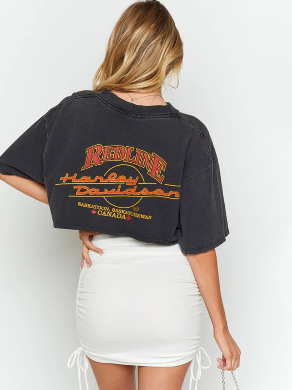 Knit Rib Skirt Women Side Drawstring Stretch Ruffle Mini Skirt