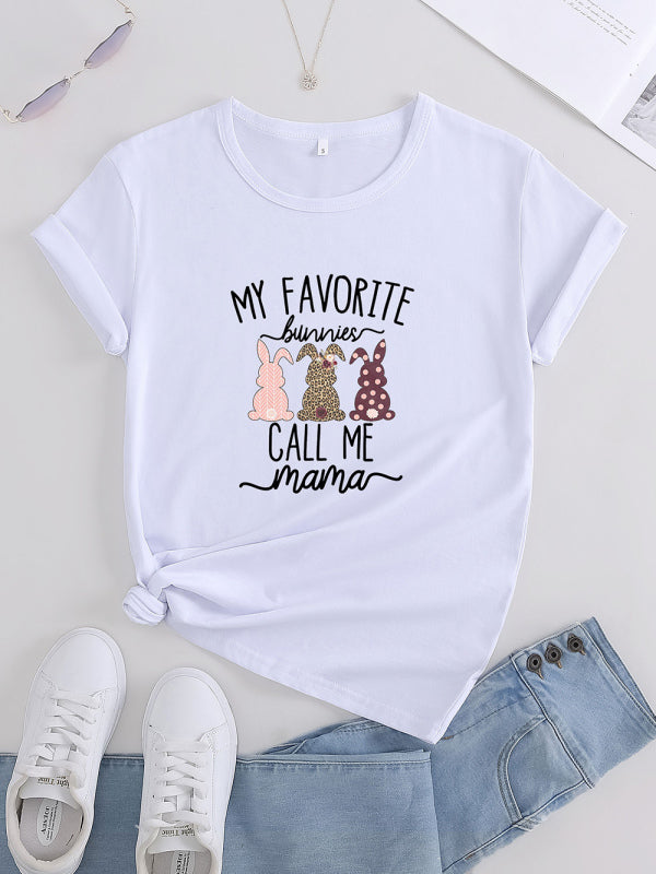 Cute Round Neck Knit Top for Women in Spring-Summer White