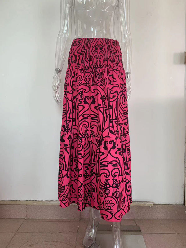 Women's Resort Style Casual Printed Skirt Bohemian Summer