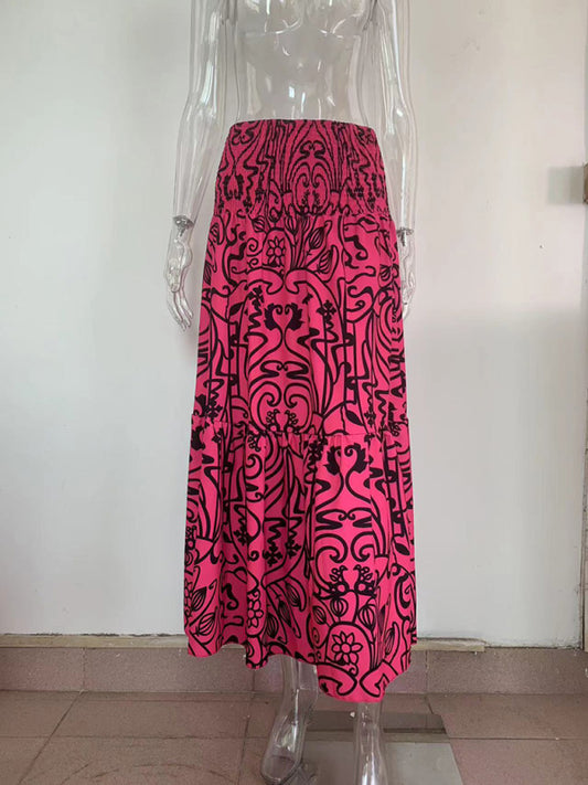 Women's Resort Style Casual Printed Skirt Bohemian Summer