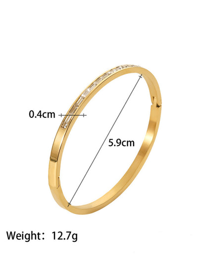 Titanium steel open bracelet women's non-fading stainless steel bracelet Pattern10 F