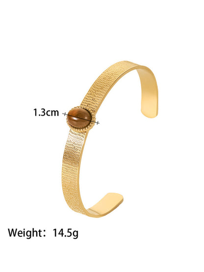 Titanium steel open bracelet women's non-fading stainless steel bracelet Pattern3 F