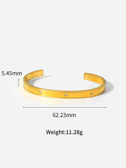 Titanium steel open bracelet women's non-fading stainless steel bracelet Pattern4 F