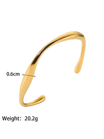 Titanium steel open bracelet women's non-fading stainless steel bracelet Pattern5 F