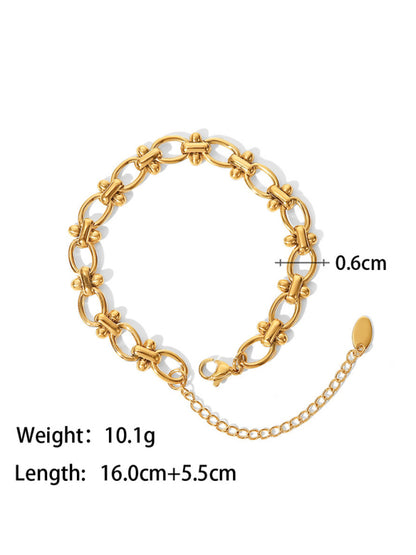 Titanium steel open bracelet women's non-fading stainless steel bracelet Pattern6 F
