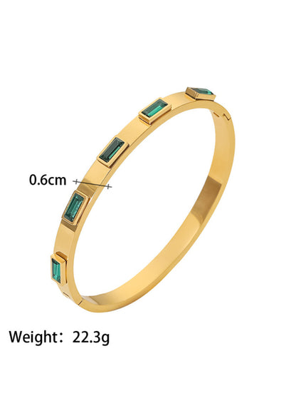 Titanium steel open bracelet women's non-fading stainless steel bracelet Pattern9 F