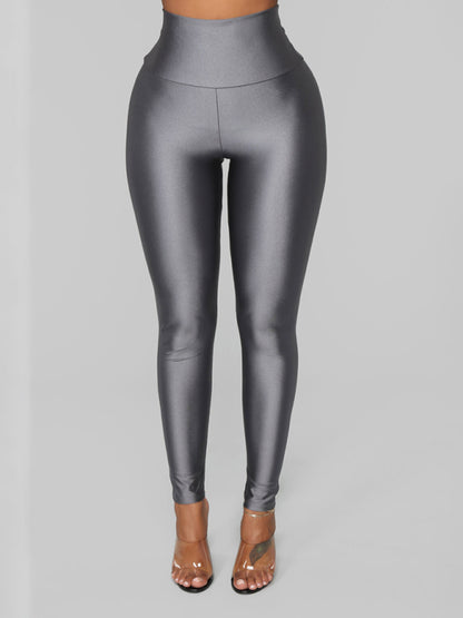 Halloween Elastic Slim Fit Sports Tight Leggings Silver grey