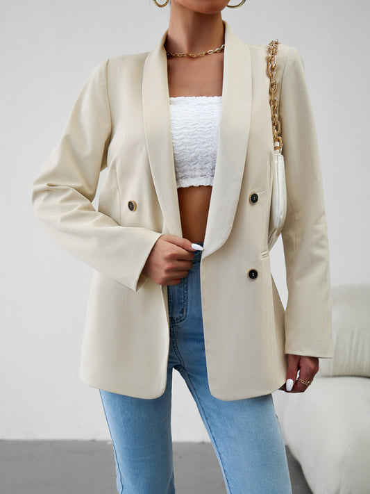 Women's Double-Breasted Blazer Jacket - Professional - Multiple Colors
