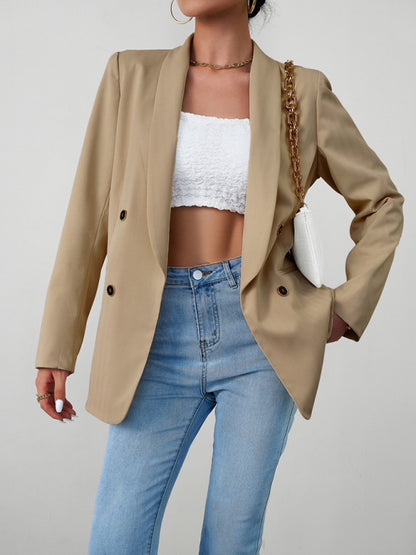 Women's Double-Breasted Blazer Jacket - Professional - Multiple Colors