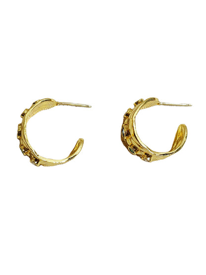 Women's new fashion personalized colorful zircon earrings