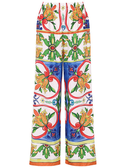 Women's Modern Ruffled Enamel Print Beach Resort Swimsuit Suit Pattern3 FREESIZE