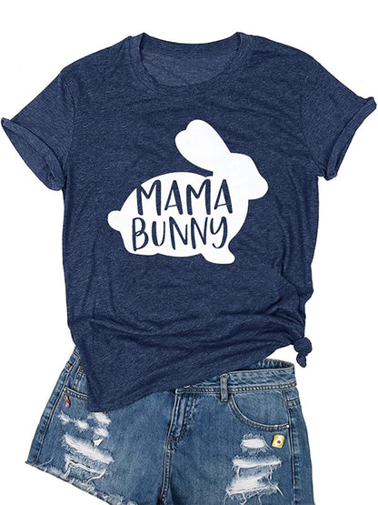 Women's Easter MAMA Bunny Graphic T-Shirt - Funny Holiday Tee