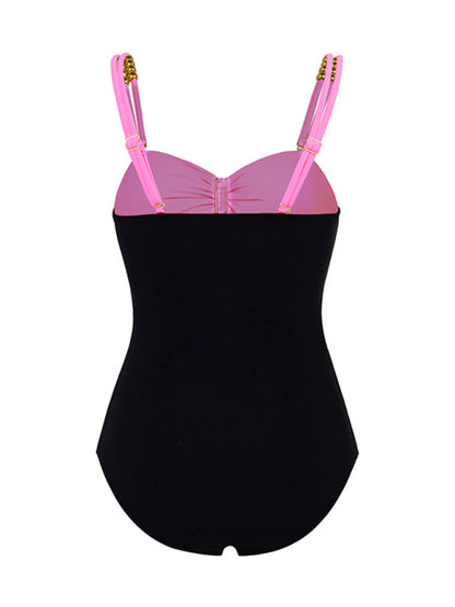 Modern swimsuit color matching sexy hollow seaside resort swimsuit/wrap skirt