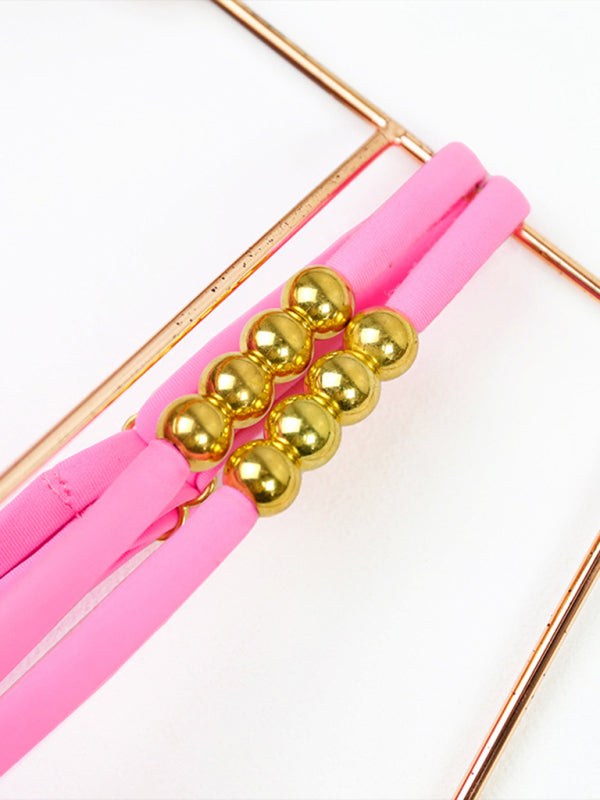 Modern swimsuit color matching sexy hollow seaside resort swimsuit/wrap skirt