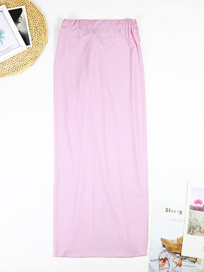 Modern swimsuit color matching sexy hollow seaside resort swimsuit/wrap skirt