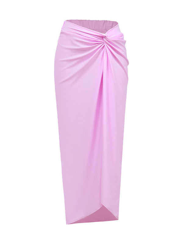 Modern swimsuit color matching sexy hollow seaside resort swimsuit/wrap skirt