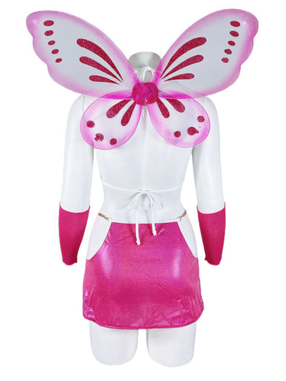 Women's Cute Navel-Baring Buttocks Sexy Uniform with Wings - Underwear Set