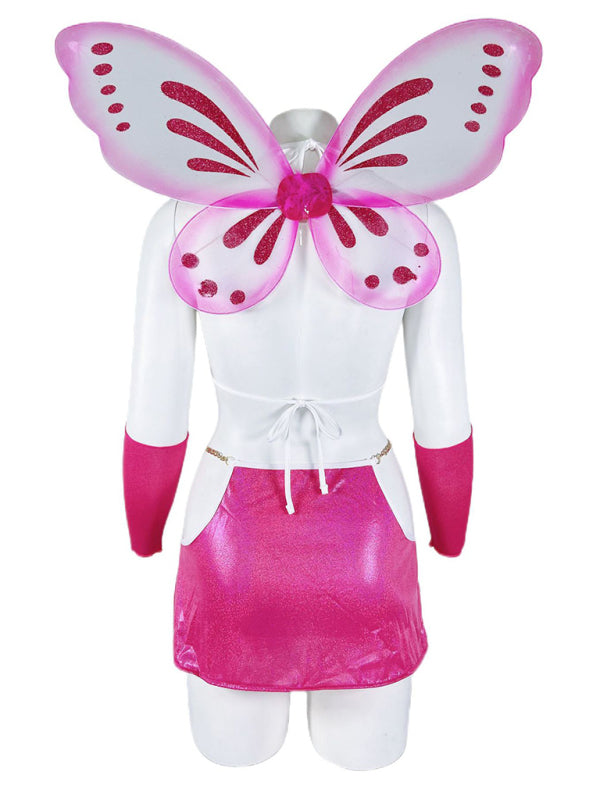 Women's Cute Navel-Baring Buttocks Sexy Uniform with Wings - Underwear Set