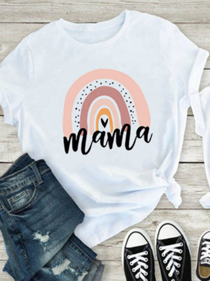 Rainbow Mama and Mini Family T-Shirt - Colorful Short Sleeve Tee