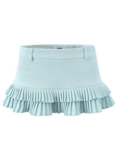 Sexy sweet and spicy low waist hot girl pleated skirt