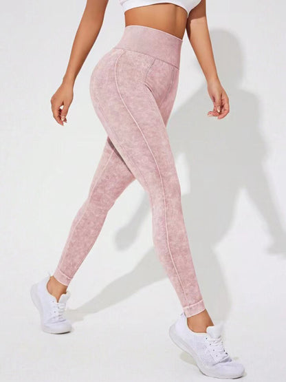 Modern washed frosted peach hip trousers tights sports trousers leggings