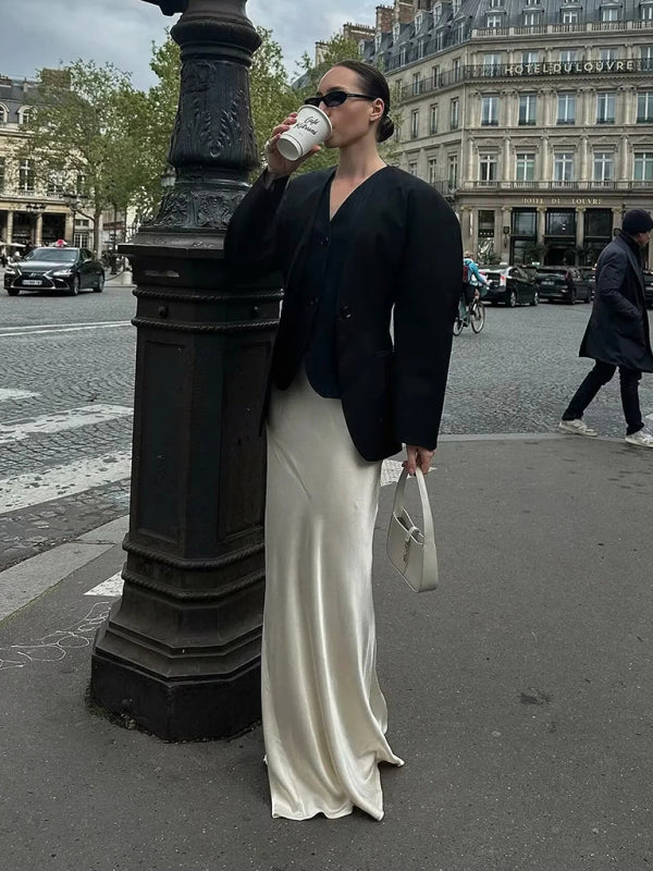 High waist maxi skirt