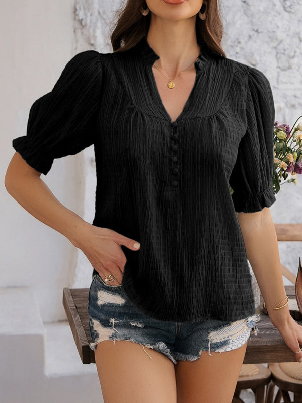Women's flared half sleeve top