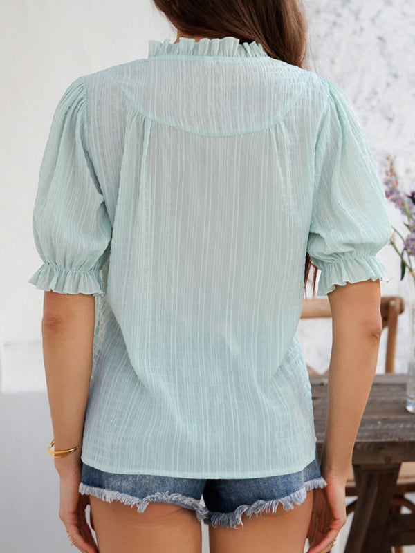 Women's flared half sleeve top