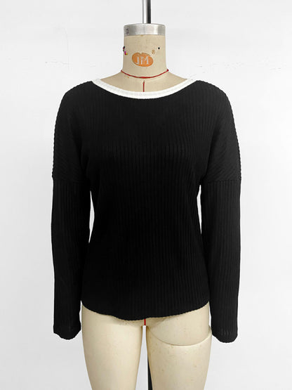 New Sexy Backless Bow Design T-shirt