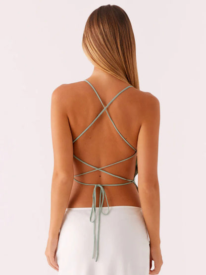 Embroidered Sequined Vest Sexy Hot Girls Suspender Top