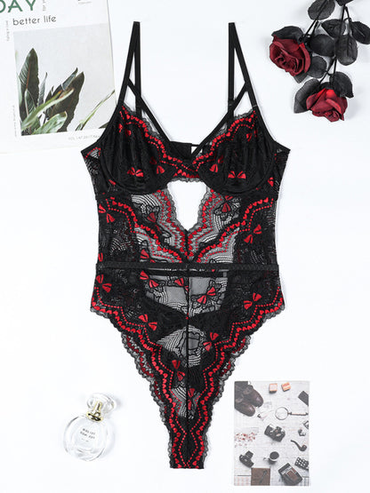 Sexy bodysuit with bow tie at the back