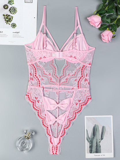 Sexy bodysuit with bow tie at the back