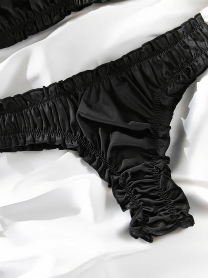 Sexy lingerie set, stretch satin, multi-colored, comfortable home wear