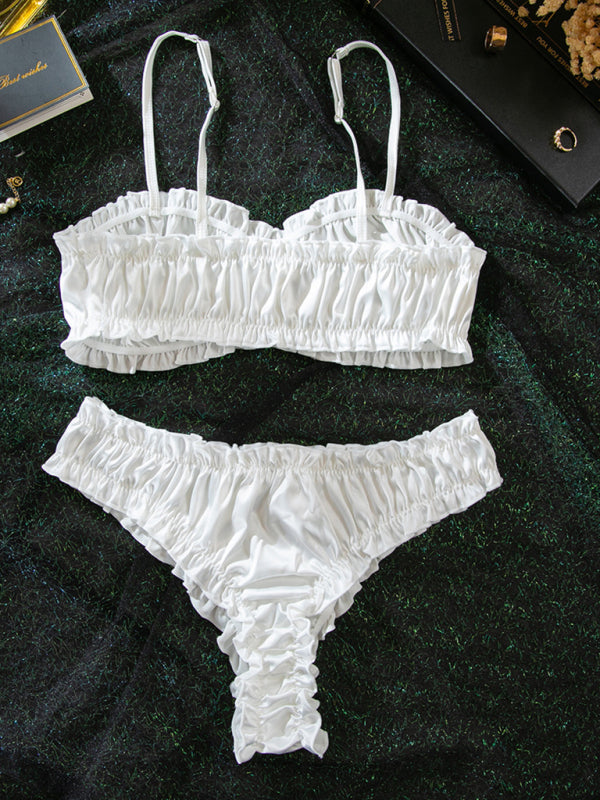 Sexy lingerie set, stretch satin, multi-colored, comfortable home wear