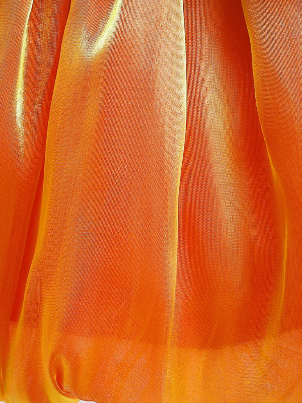 Girls Polka Dot Princess Costume Dress - Red & Orange Party Outfit