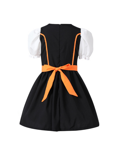 Girls Oktoberfest Costume Dress - Multi-Color Festival Outfit