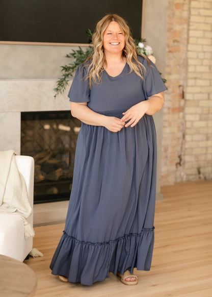 Isabella V-Neck Maxi Dress - FINAL SALE