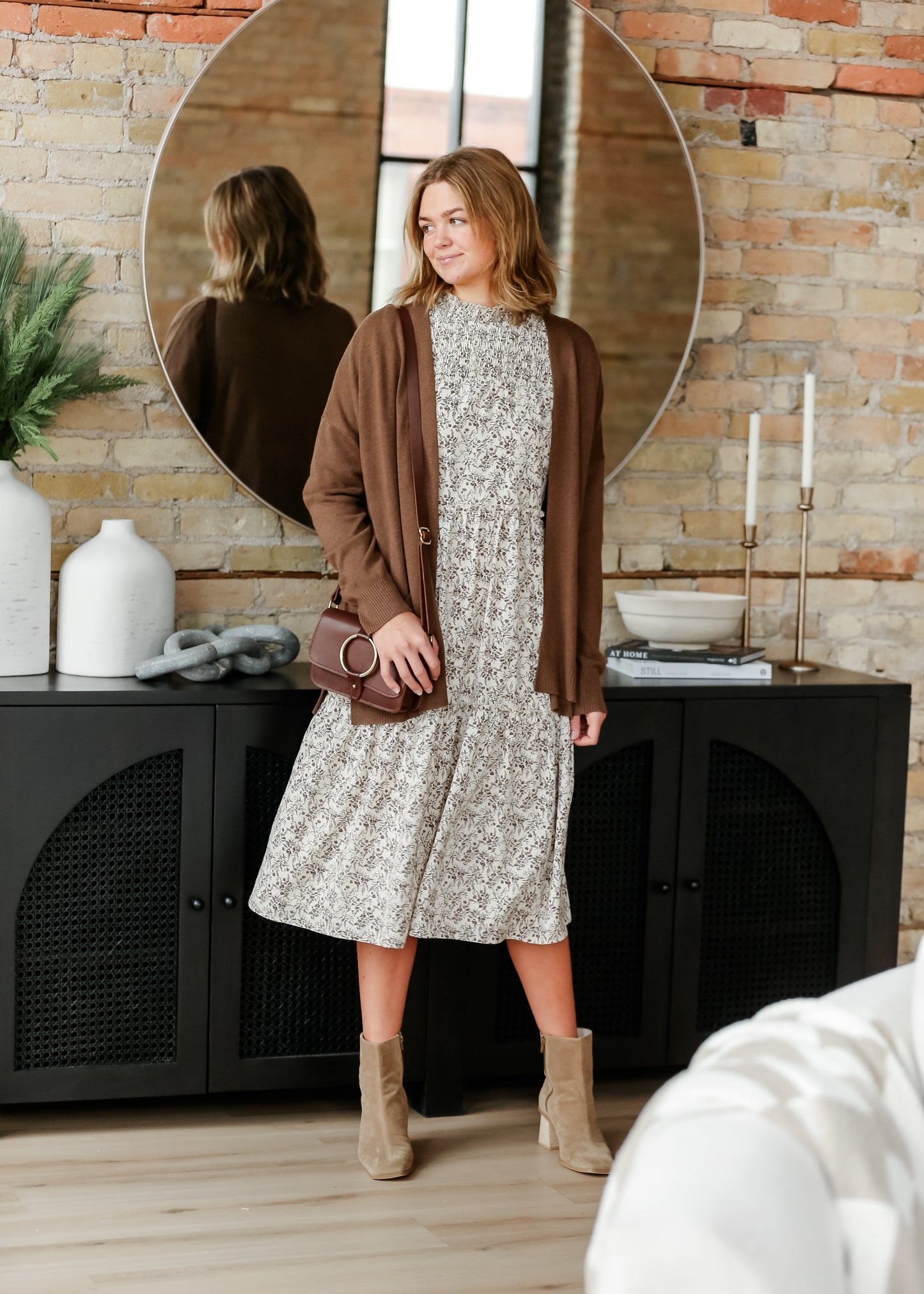 Isla 3/4 Sleeve Midi Dress