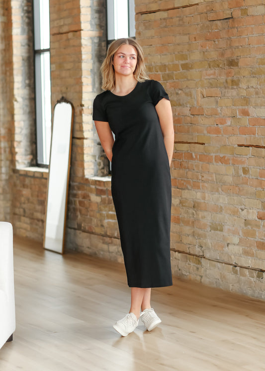 Jane T-Shirt Maxi Dress Black