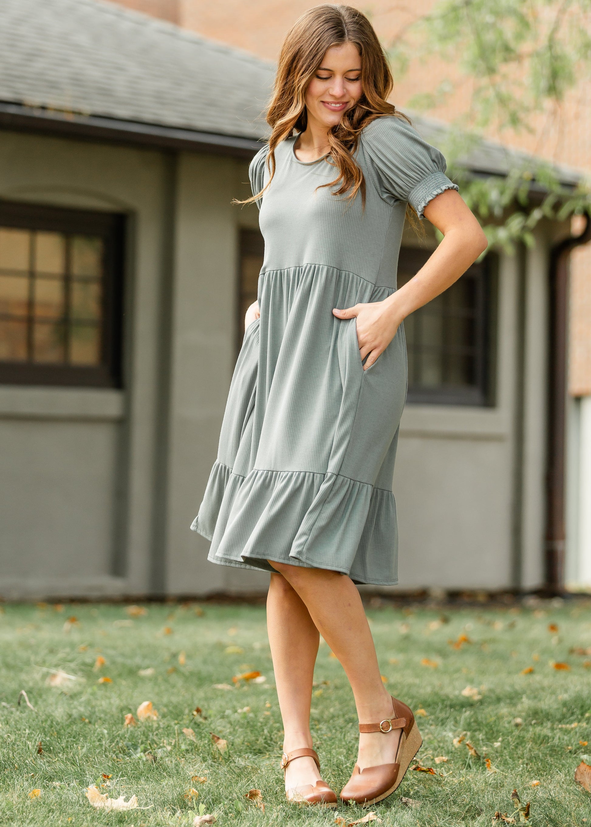 Jess Short Sleeve Midi Dress