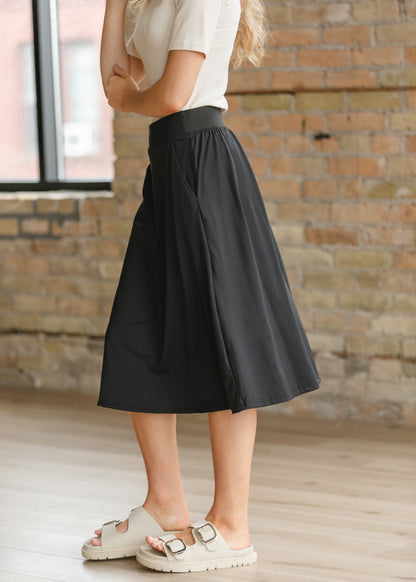 Jo Lightweight Active A-Line Midi Skirt