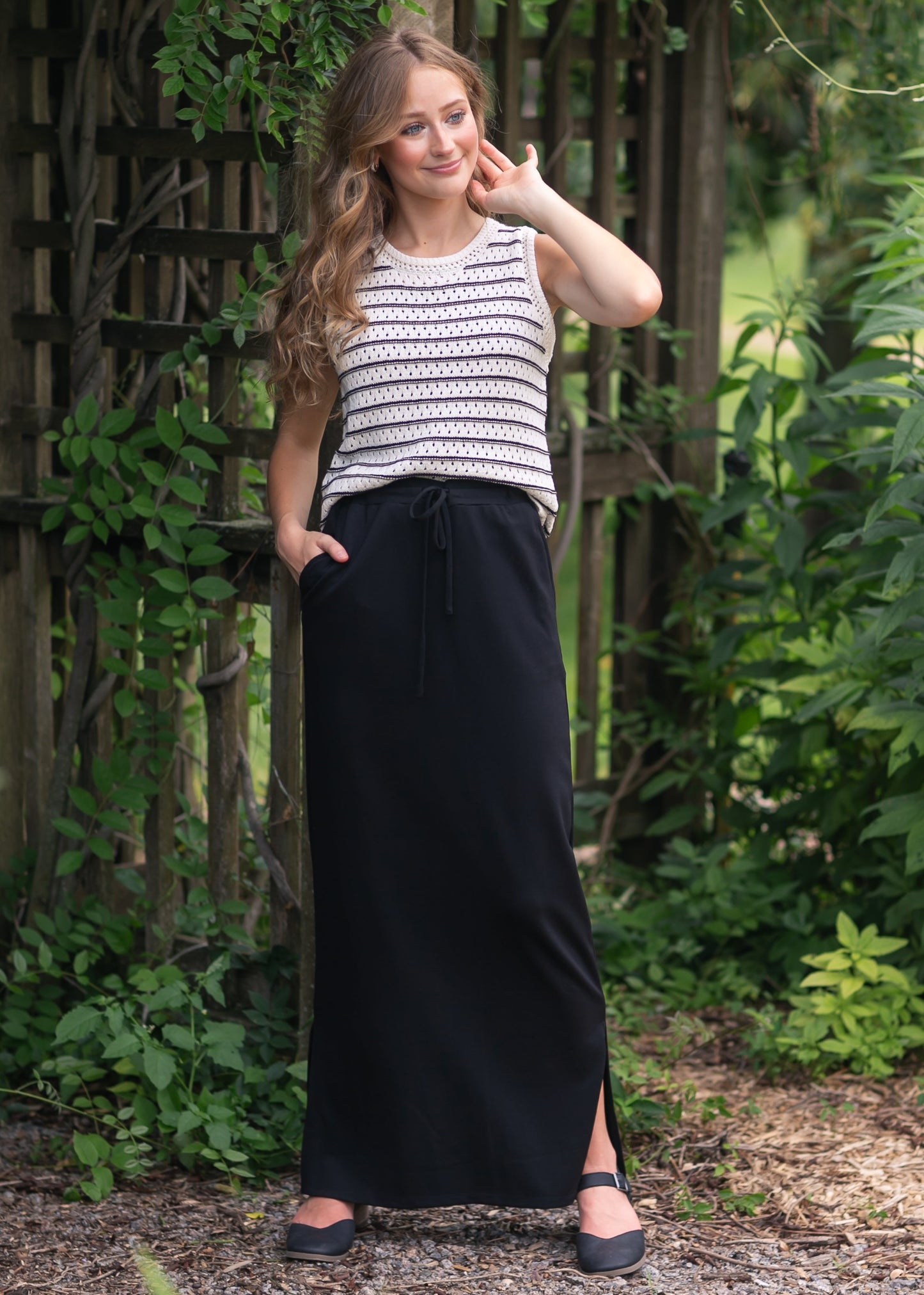 Jordan Knit Maxi Skirt Black