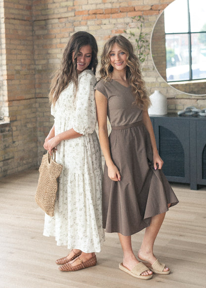 Kate Cap Sleeve Midi Dress