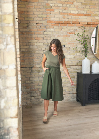 Kate Cap Sleeve Midi Dress