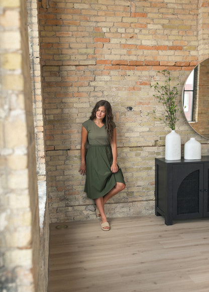 Kate Cap Sleeve Midi Dress